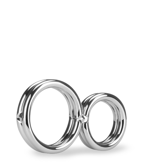 Double anneau cockring en inox Eight
