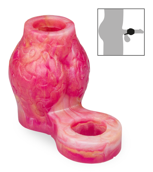 Wolf cock sleeve with knot and ball loop