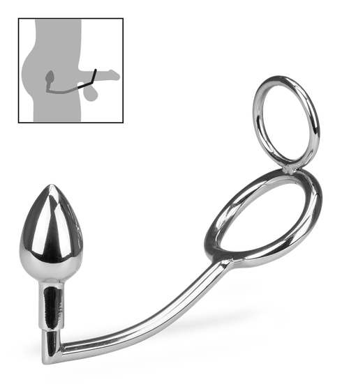 Captain Hook anal hook with double cock ring