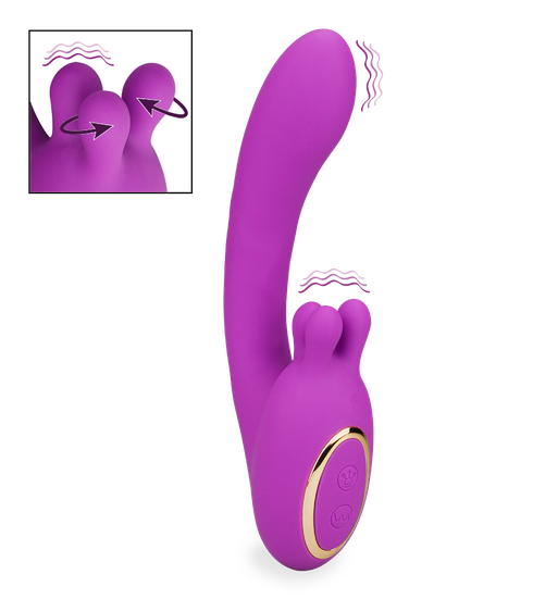 Feather clit-massaging vibrator