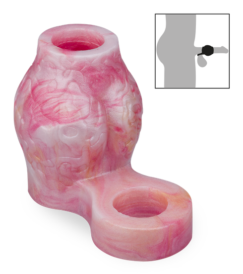 Wolf cock sleeve with knot and ball loop