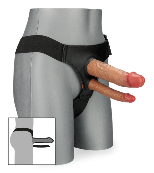 Javier hollow double penetration strap-on