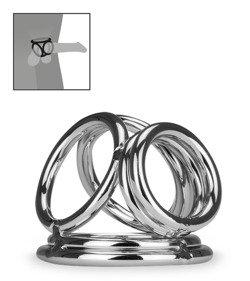 Bondy quadruple stainless steel cock ring