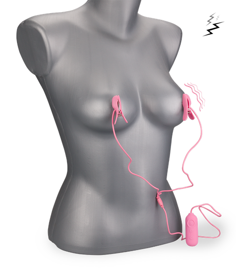 Estim and vibrations breast clamps