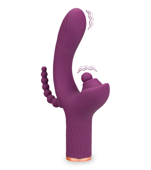 Funky triple stimulation rabbit vibrator