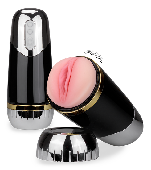 Solstice realistic vibrating masturbator